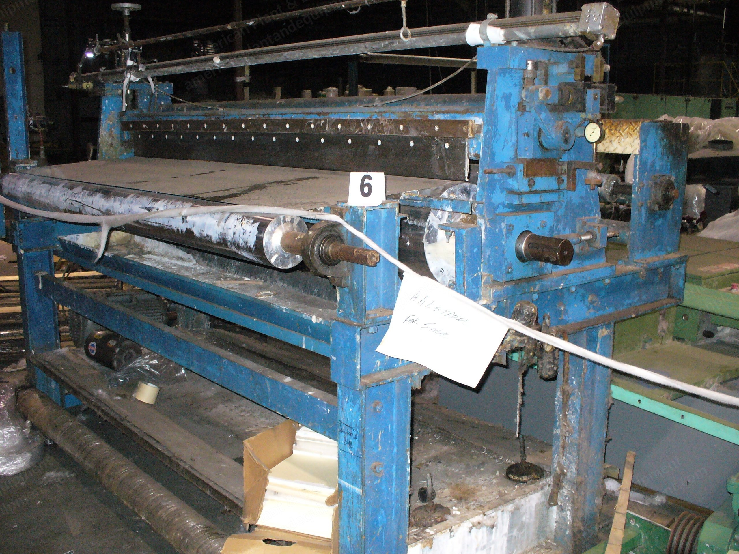 Liberty Machine Co. Knife Over Roll Coating Machine, 90 Inch Roll Width, 11 Inch Roll Diameter
