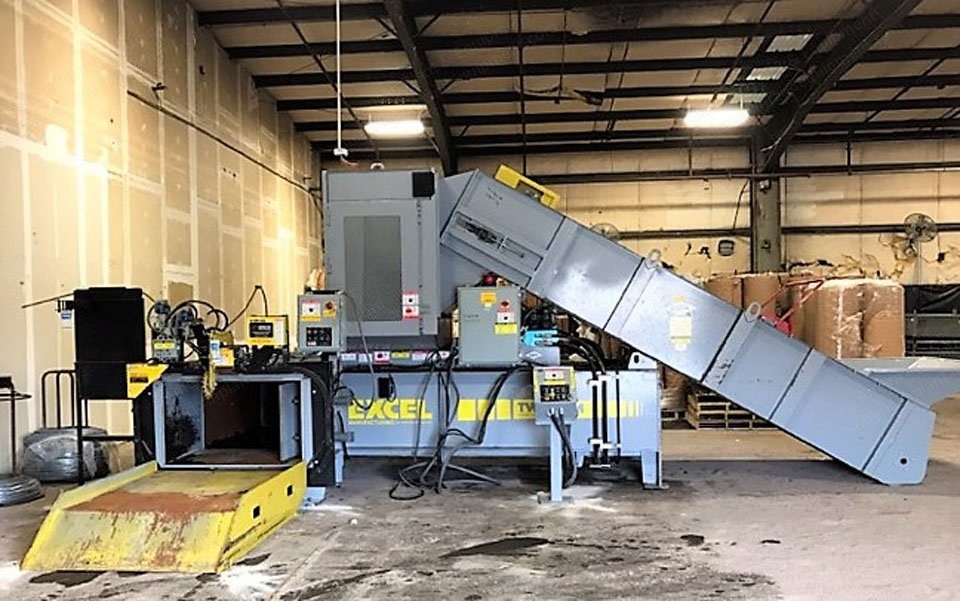 Excel, 2R-63, Two Ram Horizontal Baler, with Conveyor, 20 HP, 60x30x45 inch Bale Size