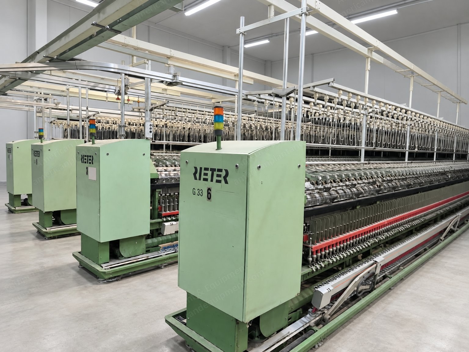 Rieter, G33, 1999, Ring Spinning Frames, 912 Spindles Each, 9 Units