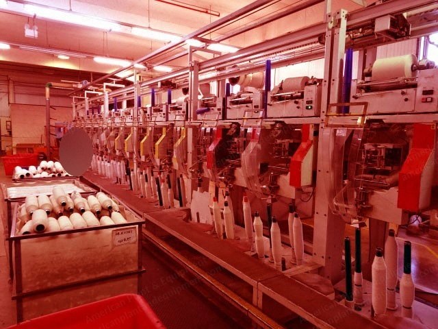 Gilbos, MCGF, 1997, Automatic Winding for Coarse Yarns, 18 Spindles, 250mm Package, Peyer 551 Clearing