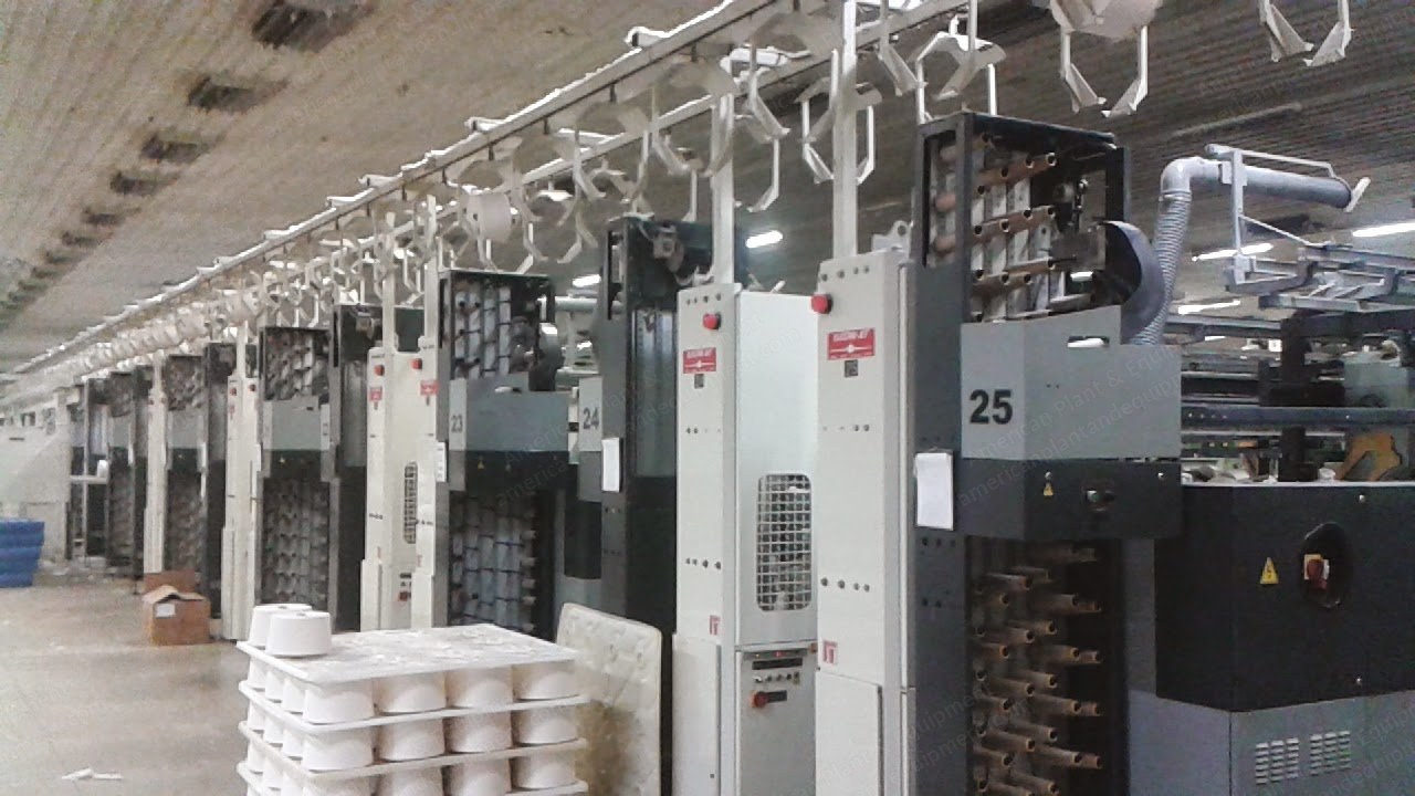 Rieter, G33 Spinning Frame & Orion Savio Automatic Winder, 2001, Linked, 1200 Spindles, 24 Spindles Winder