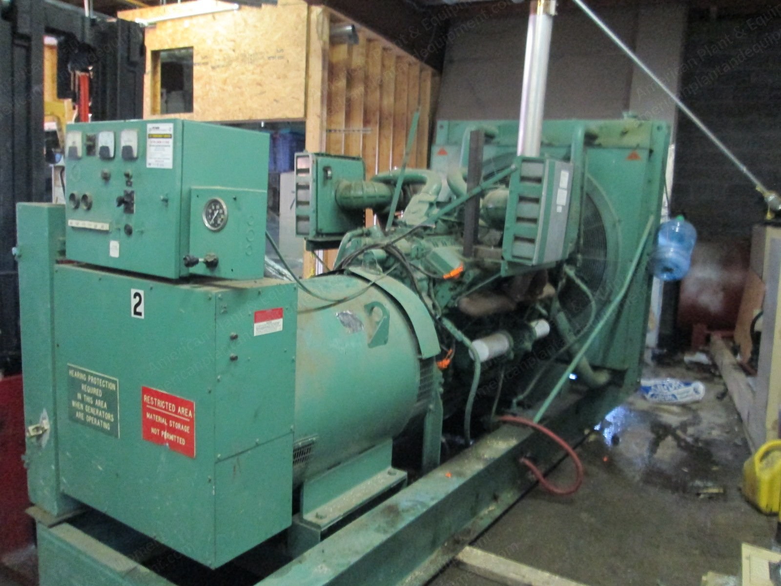 Basler, KR7FF, 580 kW Diesel Generator, Detroit V-16 Engine, 270-480V, 60Hz