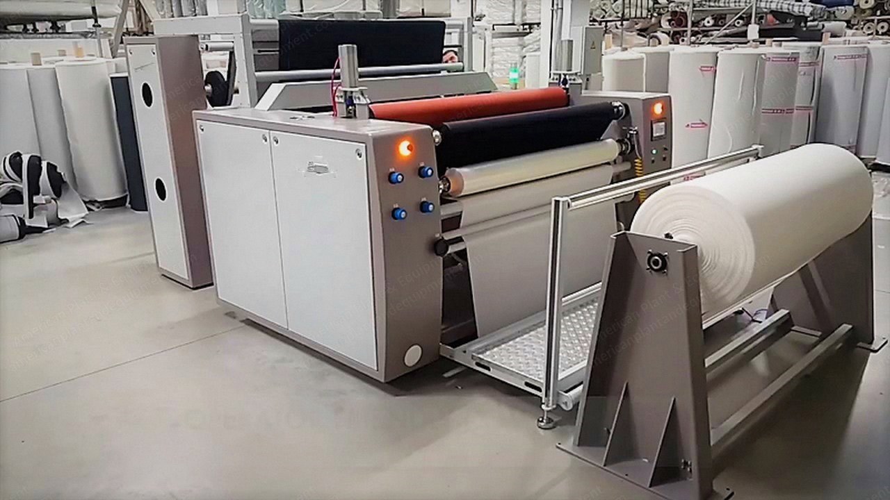 Muratex, 500-2200, Laminating Machine for Foam to Fabric, 2100mm Working Width, 500mm Drum Diameter, with Slitting Unit