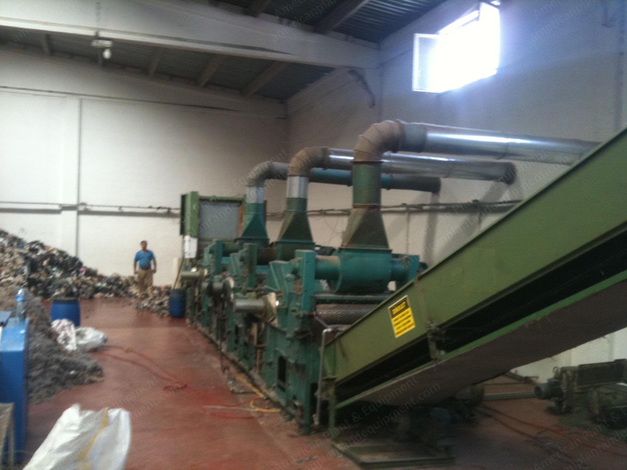 Laroche, 3 Drum, 1000mm Working Width, Rag Tearing Machine