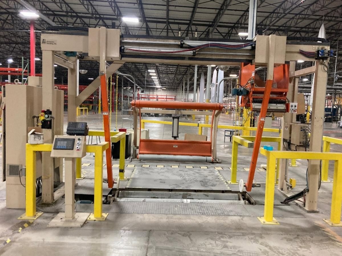 Automatic Handling, In-Ground Roll Wrapper System, 2001, Max Roll 60" x 80", 6000 lbs Capacity