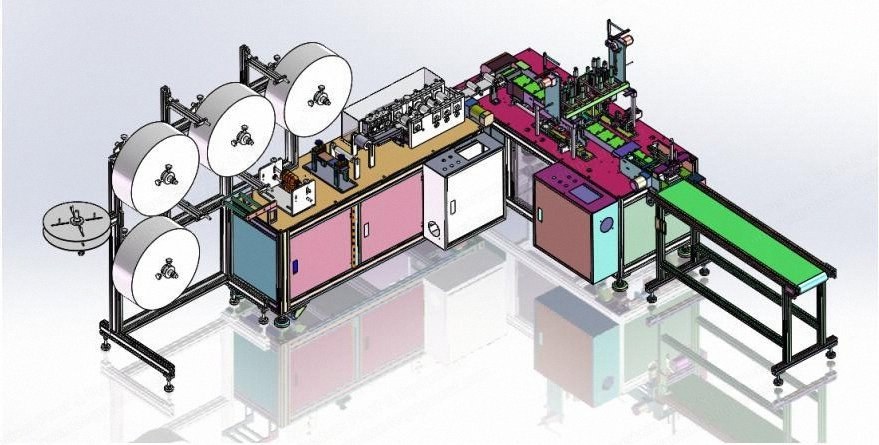 NovaStar, FM119, Outer Earloop Mask Production Line, 60 to 70 pcs/min, 3x 2000W, 220V