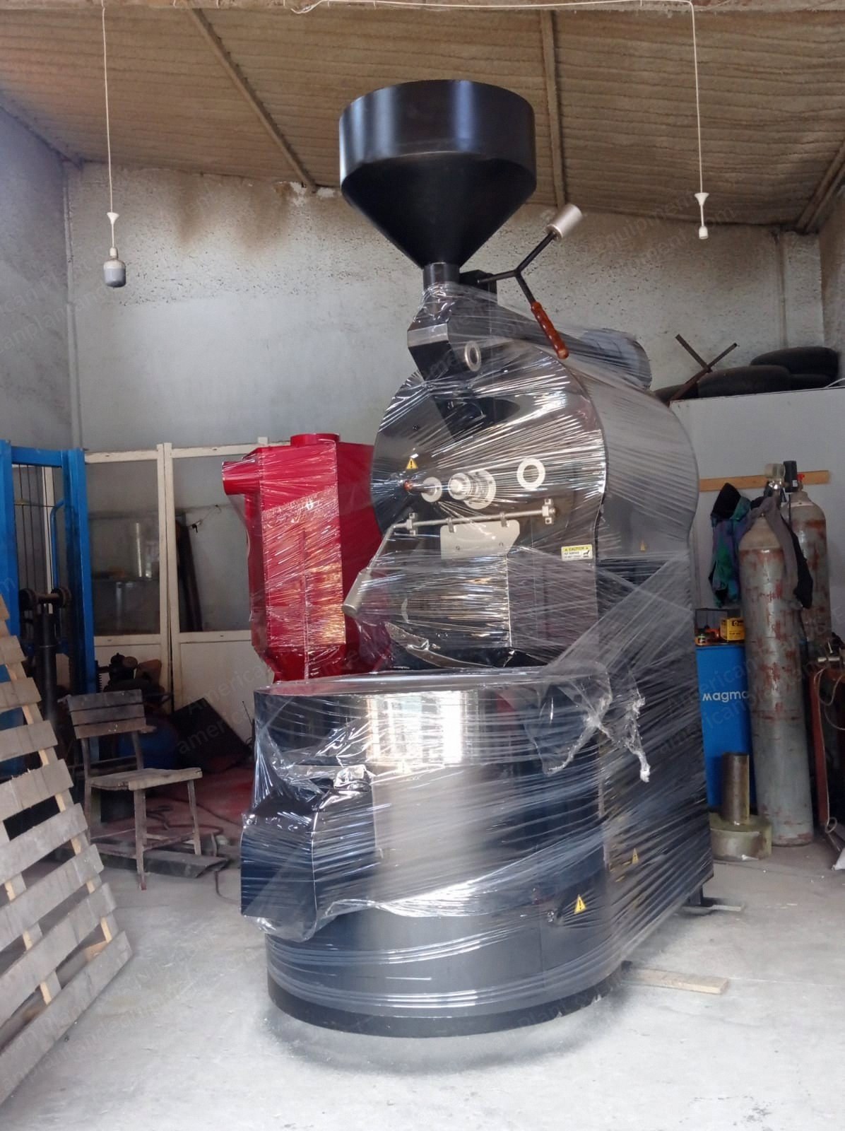 Kafgar, 30 Kg Batch, Wood Fired Coffee Roaster, Double-Walled Drum