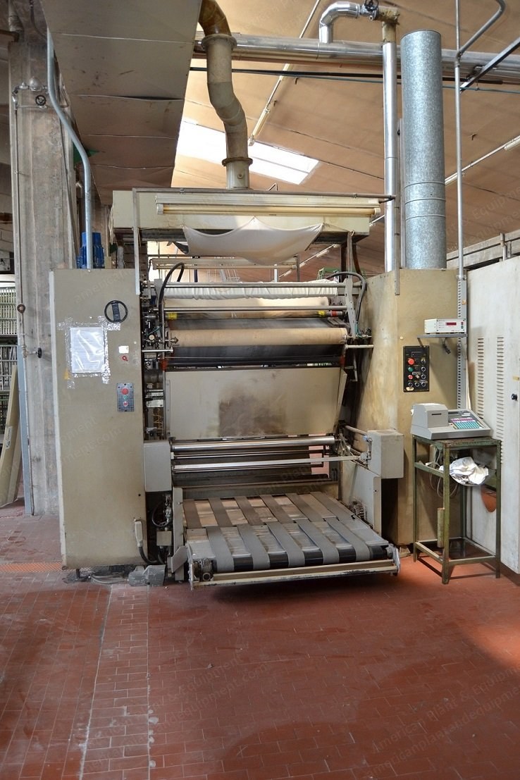 Ferraro, C2/IFV, 1991, Calender for Knits, 1400mm Width, High Entrance with J Scray, Magnetic Spreaders