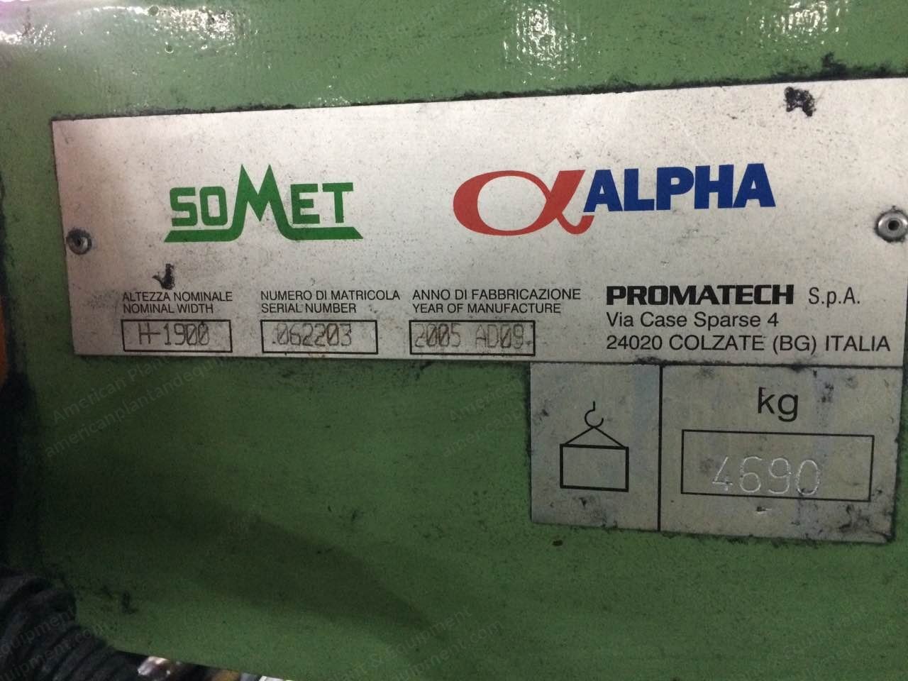 Somet, Alpha, 2005, Rapier Loom, 1900mm Width, 4 Accumulators
