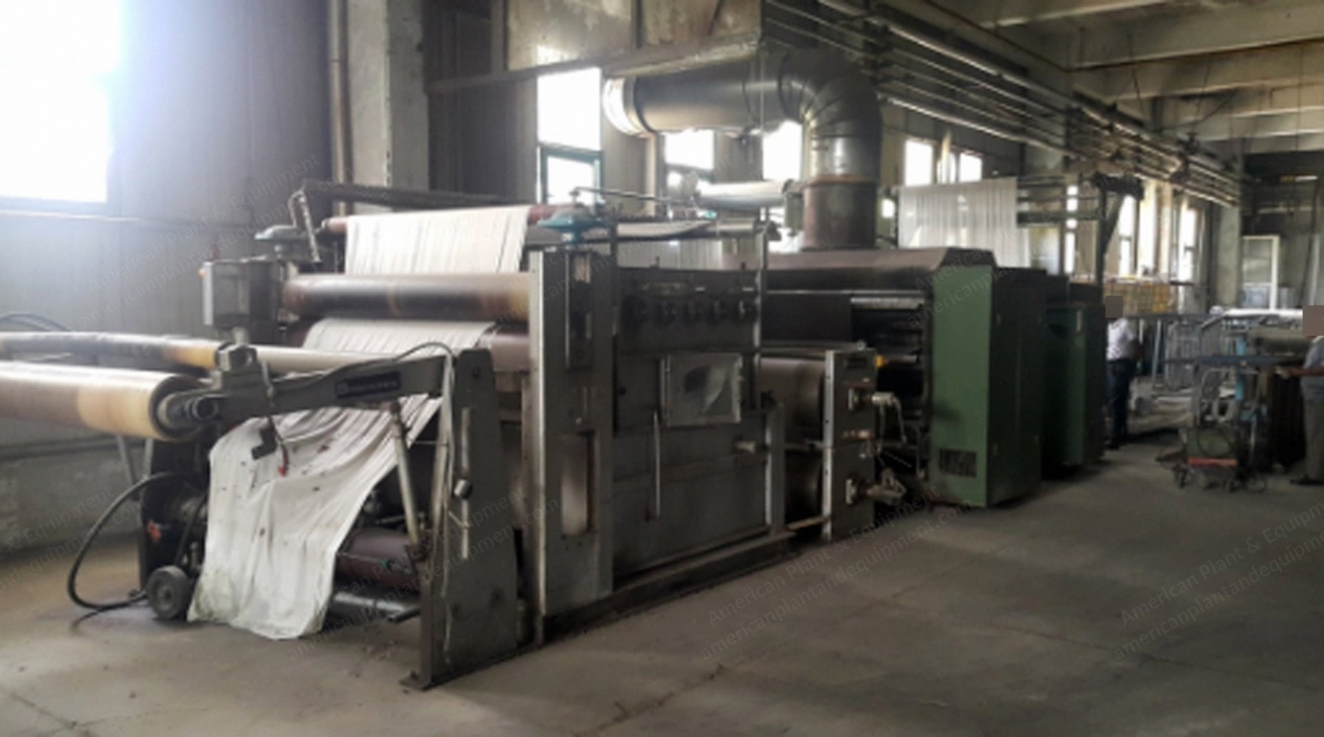 Menzel Singeing Line, 1993, Working Width 2000mm, 4 Burners, Desizing Unit