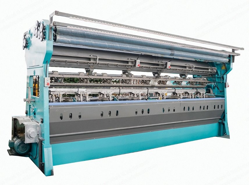 NovaStar, KH205, Double Needle Bar Net Raschel Knitting Machine and Slitting and Extension Machine, 170-inch Working Width, E6 Gauge, 9 Bars