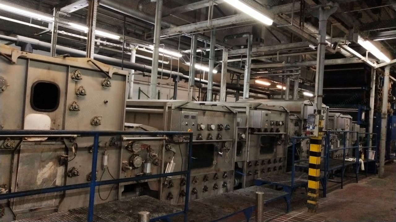 Kuster, Pad Steam, 2003, 1800mm Width, 2-Roll Dyeing Padder, 18 Drying Cylinders