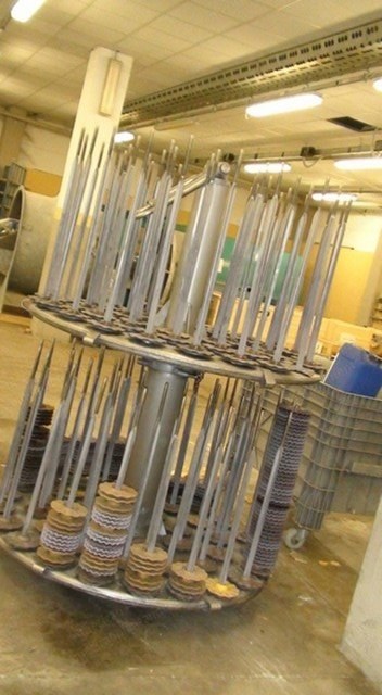Pozzi, Master BM 300, 1978 to 1999, Cone Dyeing and Drying Line, 400 to 600 kg Capacity