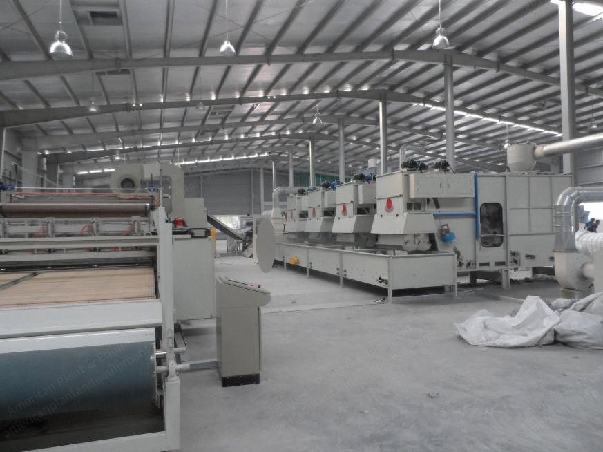 NovaStar, NN353, Chemical Bonding Production Line for Wadding Nonwovens, 600 kg/hr
