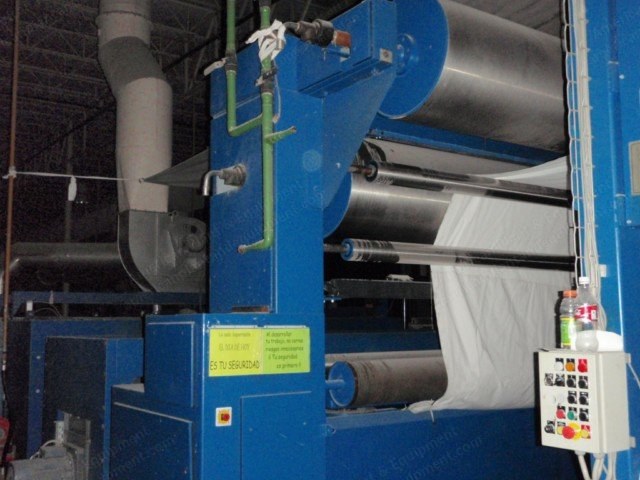 Bruckner Stenter Frame, 2001, 3200mm Working Width, 8 Chambers, Gas-Heated, Pin & Clip Chain
