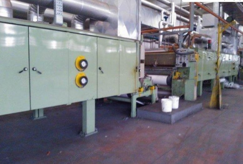 Matex, Coating Line for Artificial Leather, 1980, 1600mm Working Width, 3 Coating Heads, 5 Printing Colors