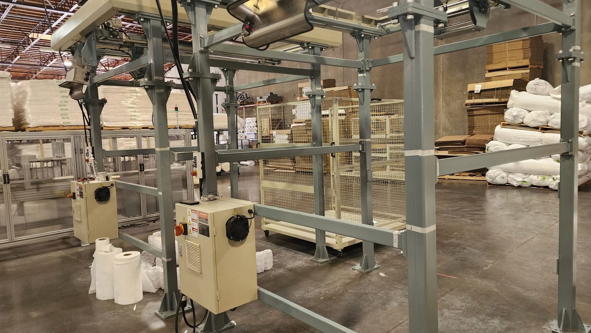 C3, Mattress Compression Machine, 2019, 20" Max Mattress Height, with Press and Roll Cage