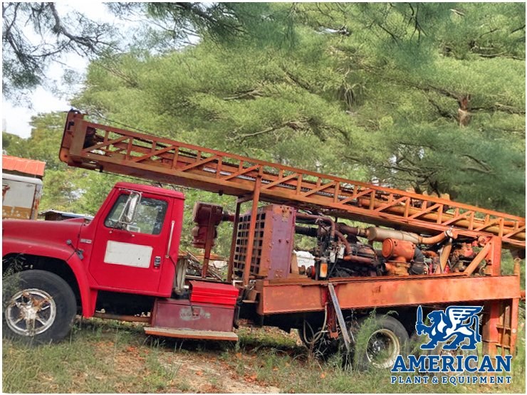 Schramm, T64HB, 1986, 750/350 Air Compressor, V92 Detroit Deck Engine, Mounted on International Truck