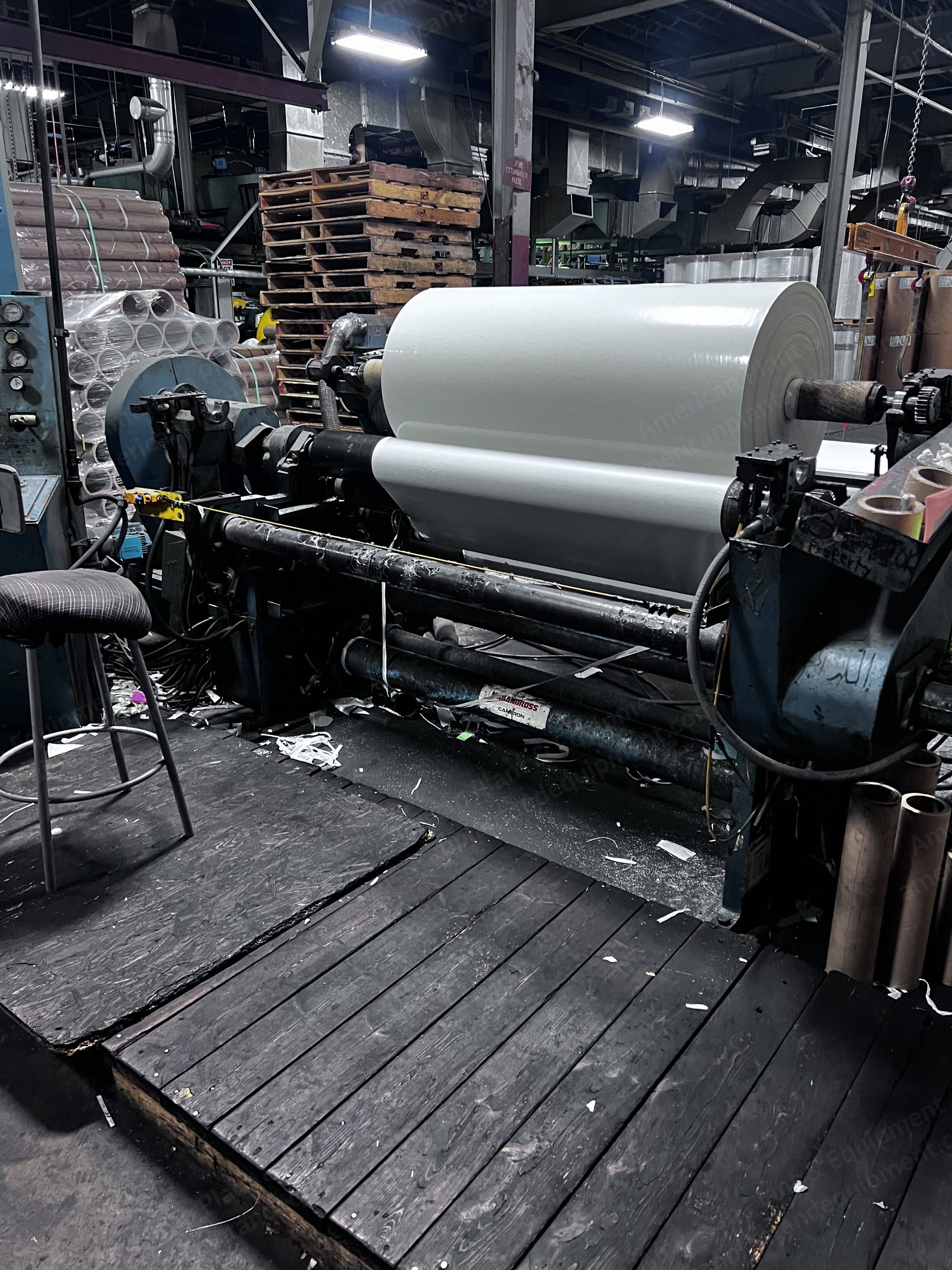 Cameron, 608, 1983, 62" Width, Shear and Razor Slitting, 24" Max Rewind Diameter, 20HP