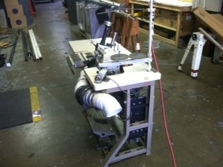 Porter, 2002, Serger Flanger, with Table, Motor, and Needle Positioner