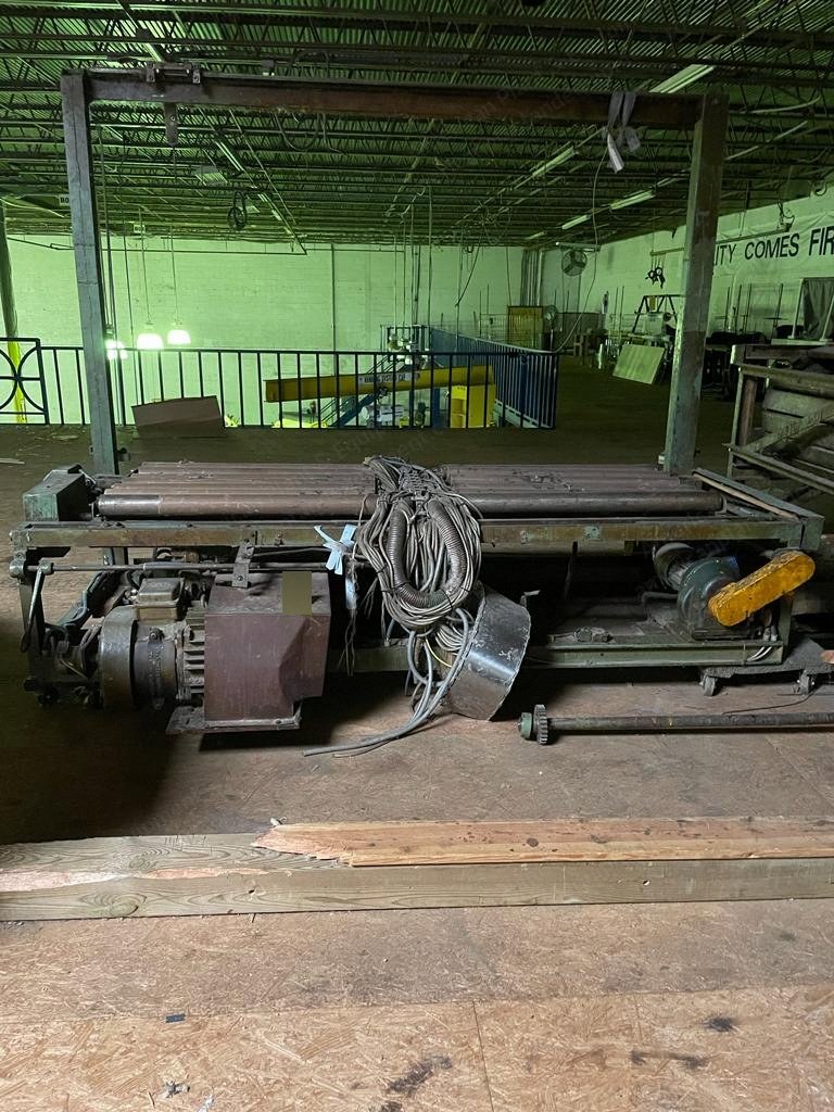 Metal Band Conveyor, 92 3/8 Inch Width, 82 Foot Length, 5 HP Baldor Motor