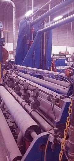 Ausquip, Slitter Rewinder, 1995, 88" Width, 72" Shaftless Unwind, 60" Rewind