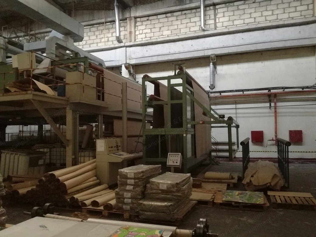 BTM Carpet Coating Line, 1995, 4500mm Working Width, 5 Knives, Gas Ovens