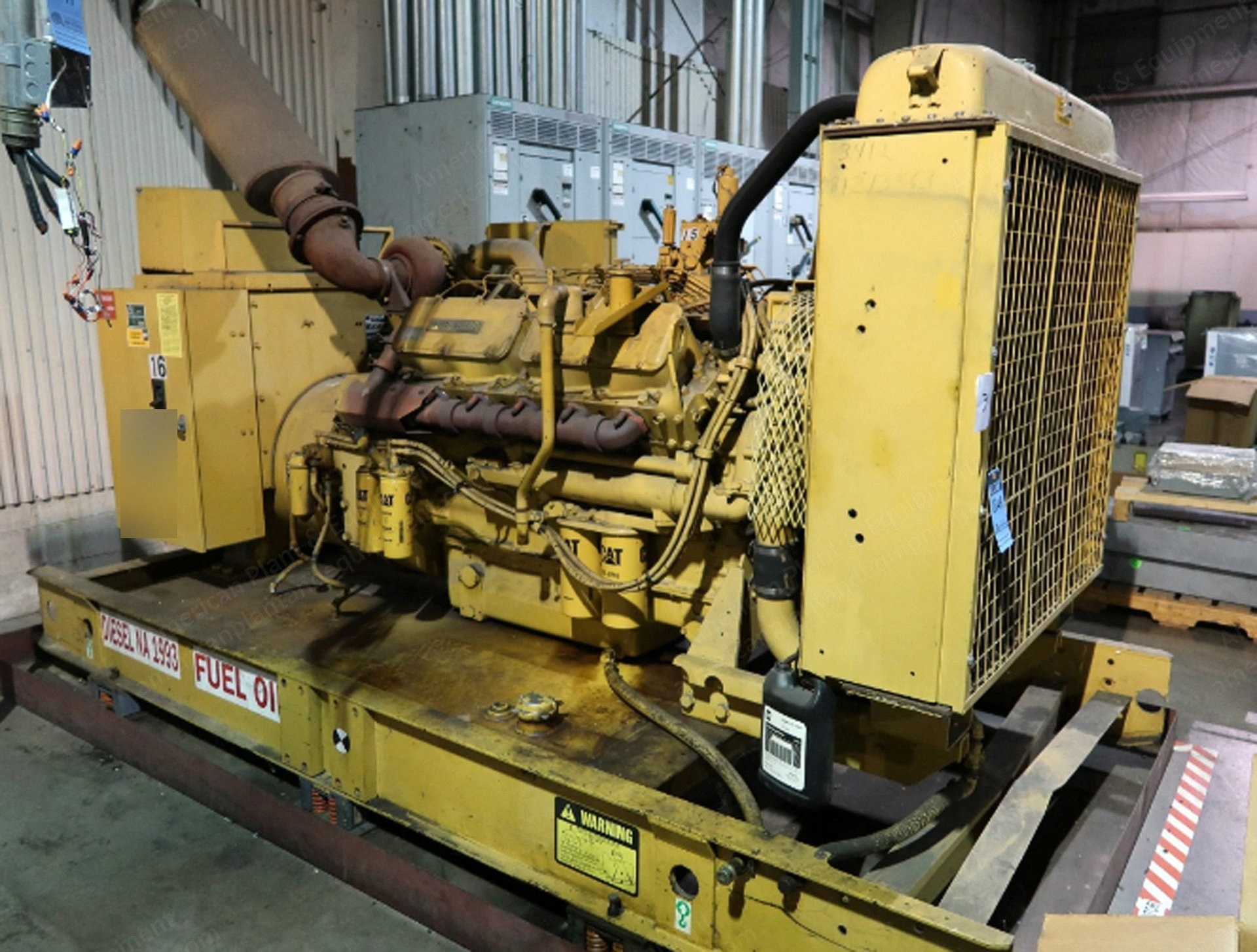 Caterpillar, 3412, 500kW, Diesel Generator Set, 480V, 1800 RPM