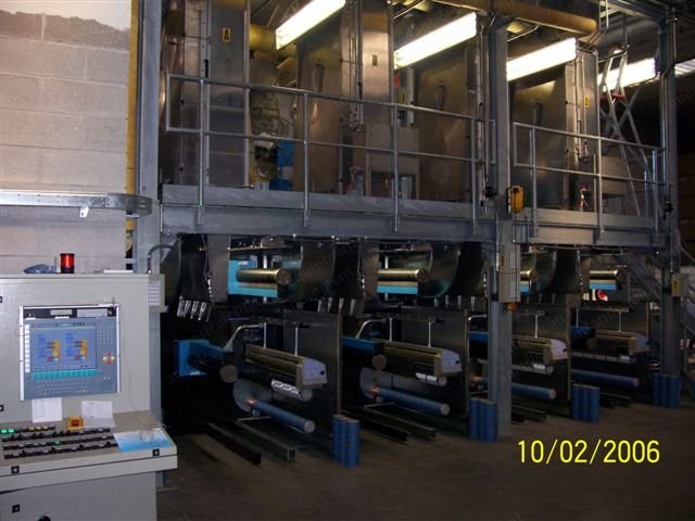 POY Spinning Machine, 4 Positions, 24 Ends, 50 to 150 Dtex, Year 2006