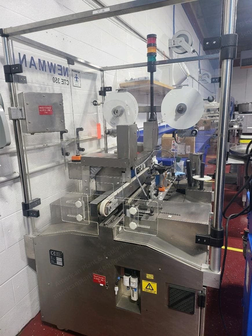 Newman, CTE350, 2007, Tamper Evident Automatic Carton Labeler, Up to 350 Cartons Per Minute