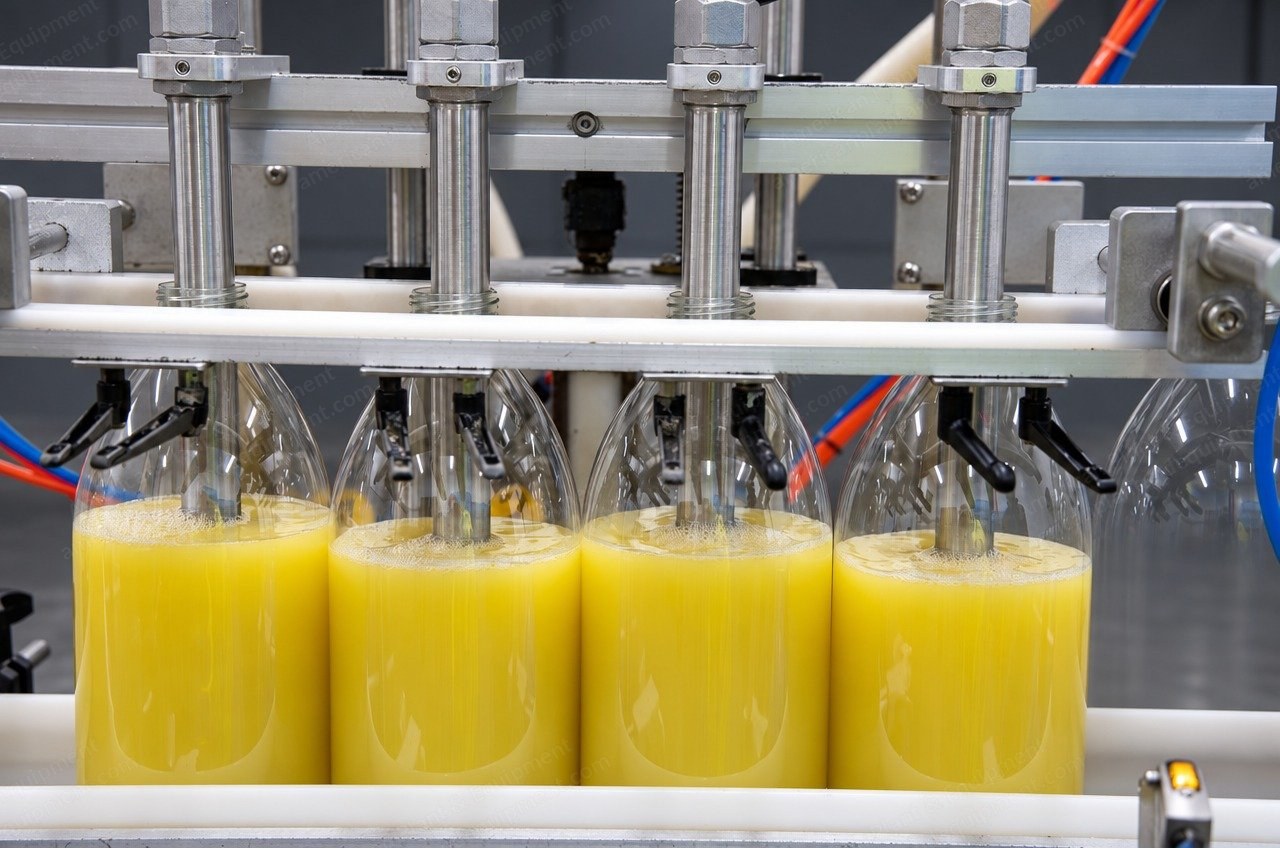 NovaStar, 4-Head Liquid Bottle Filling and Capping Line, 2022, 60 ml to 3,000 ml Bottles, 500 to 2,000 Bottles/h