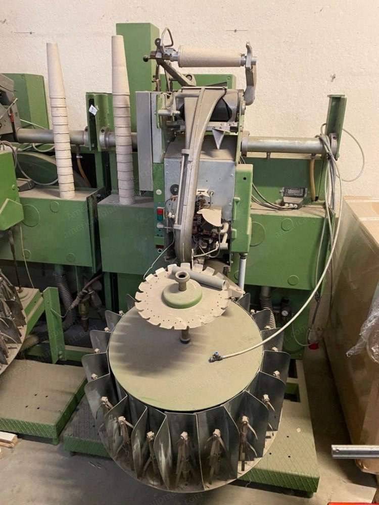 Evilo, Waste Bobbin Winders, 1987-1990, 20 Bobbin Carrousel, with Knotter