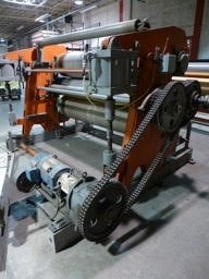 Morrison, 82 Inches Wide, 3 Rolls, 25 Tons Pneumatic Pressure Calender