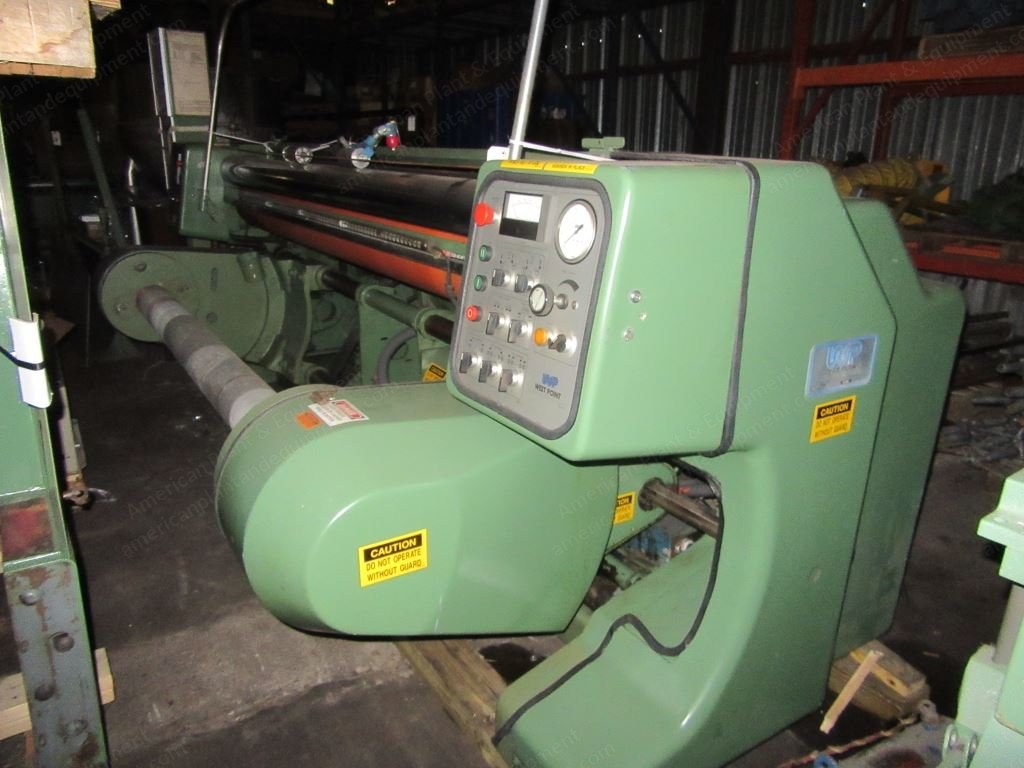 West Point, Slasher, 1994, 108" Delivery Roll, 9 Drying Cans, 1 Size Box, 12 Beam Creel