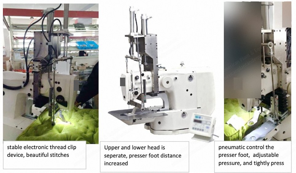 NovaStar, MU151, Electronic Direct Drive Pillow & Cushion Bar Tacking Machine, 40x30mm Sewing Range, 80mm Foot Presser Rise, 2200 RPM