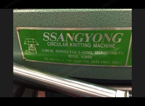 Ssangyong, SDCJ, 1998, Circular Knitting Machine, Double Knit, 30 Inches, 6 Inches, 4-5 Colors