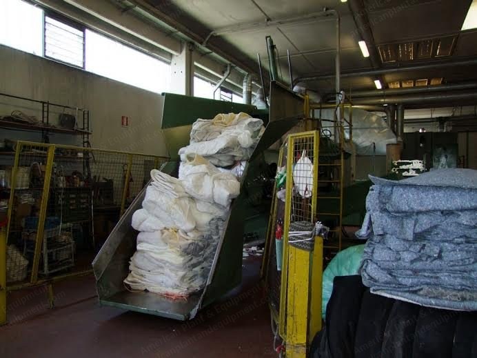 Gavazzi/Paoli/Italiana Rigenerazione/Effedue Rag Tearing Plant, 6 Groups, Width 800mm to 2000mm, 1300 to 1700 kg/h