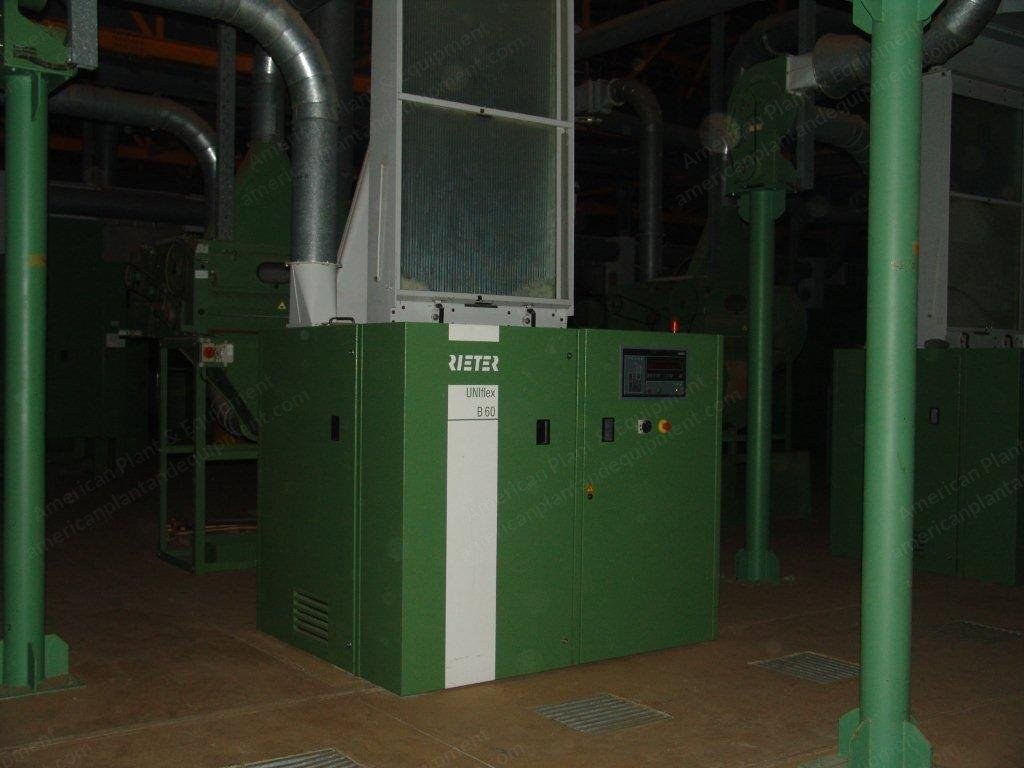 Rieter, Uniflex B60, 1997, Fine Cleaner, with Feeding Chute, Material Fan