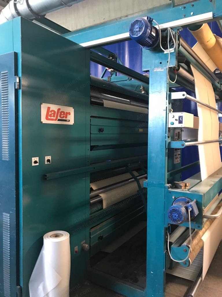 Lafer, CMI 2S, 1997, Double Shearing Machine, Width 220cm, for Knits, with Suction Unit