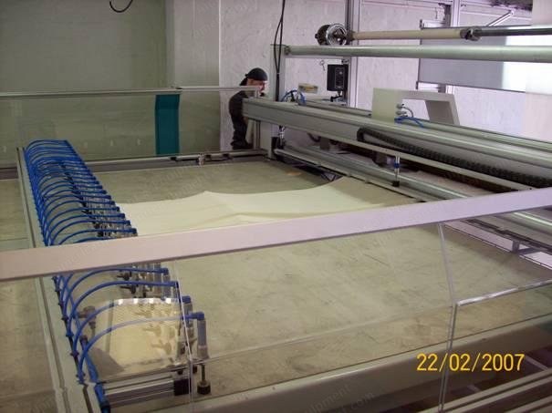 Hauser, QLA-HPC, 1989, 3000mm Working Width, 5500mm Working Length, 3 Longitudinal Cutting Units