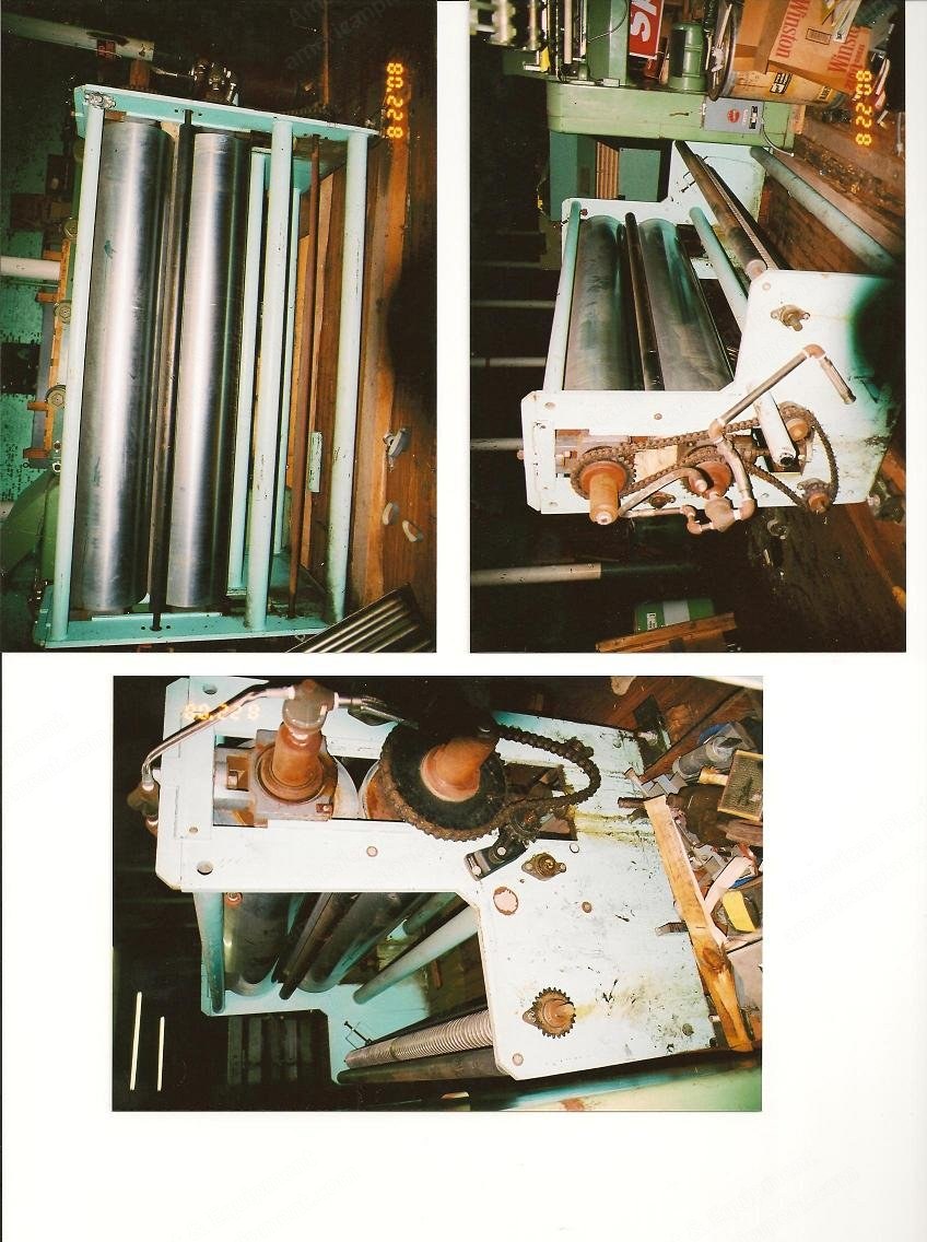 JBA, Calender, 90 inch Width, 2 Hot Rolls, Steam Heated, 15 Ton Pneumatic Pressure