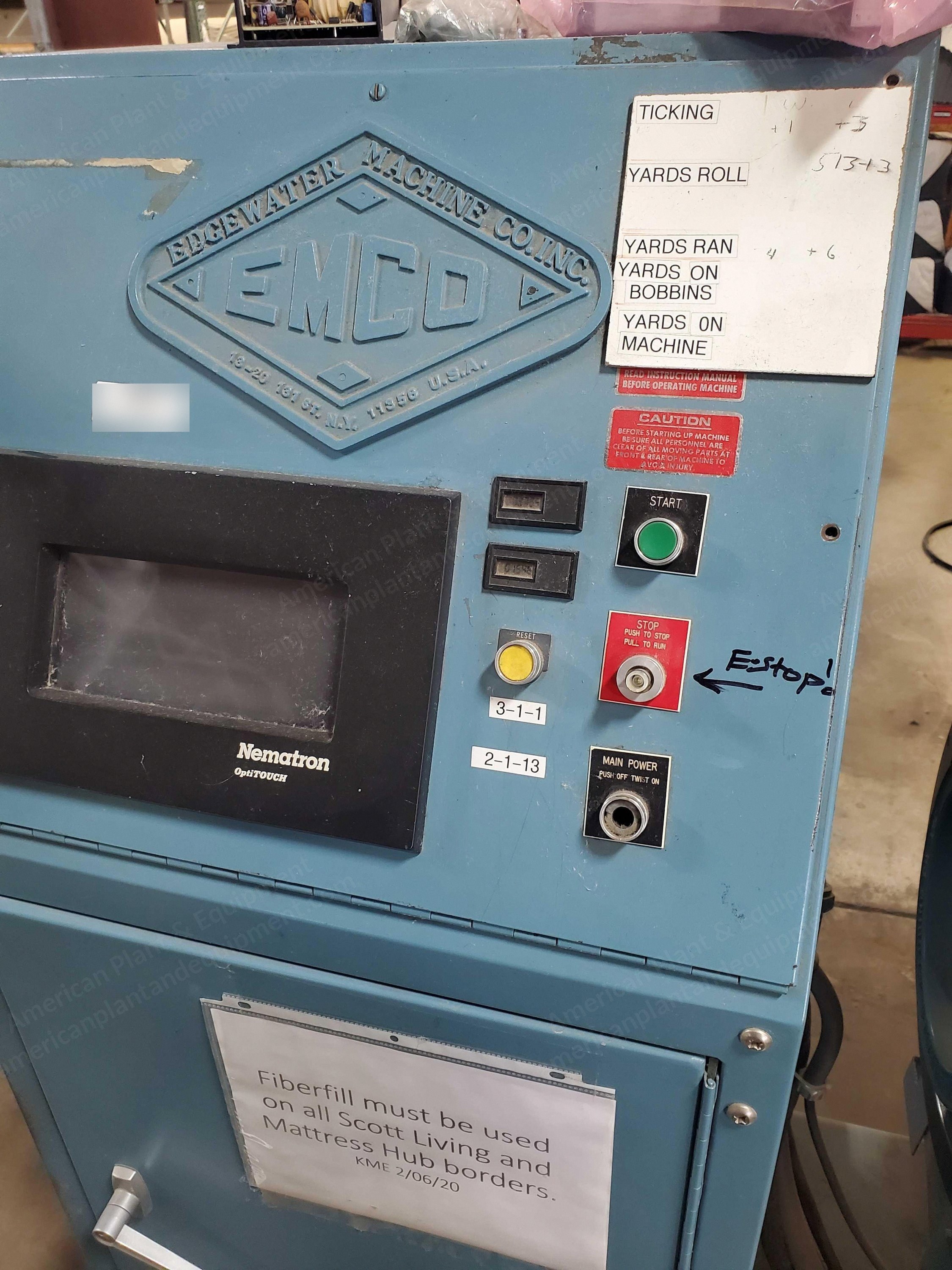 Emco, 88-136, 136" Lockstitch Quilter, with Control Cabinet, Panel Cutter