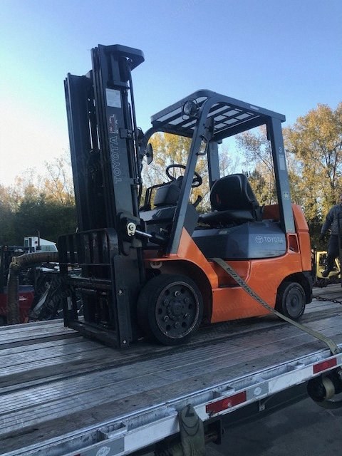 Toyota, 7FGCU25, 2005, 5000 lbs Capacity, Triple Stage Mast, Gasoline Engine
