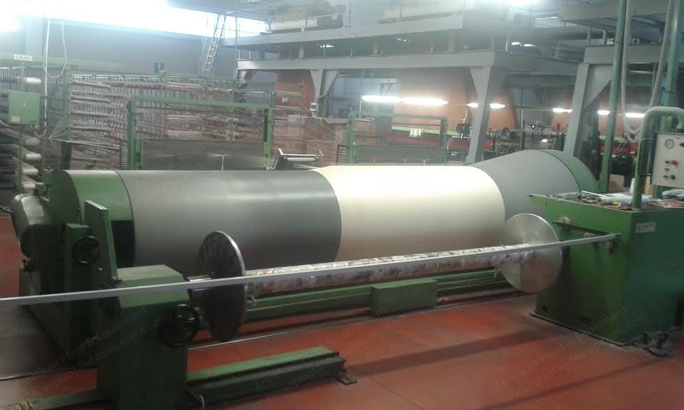 Gamatex Warp Beam, 1998, 3700mm Working Width, 1000mm Beam Diameter, Two Creels