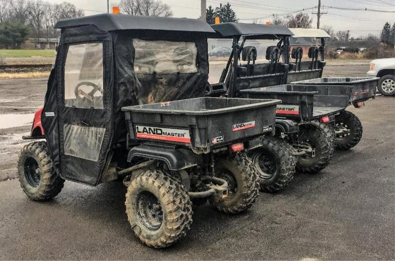 Landmaster Utility Vehicles, Gasoline Powered, 2-Wheel Drive, Manual Dump Bed