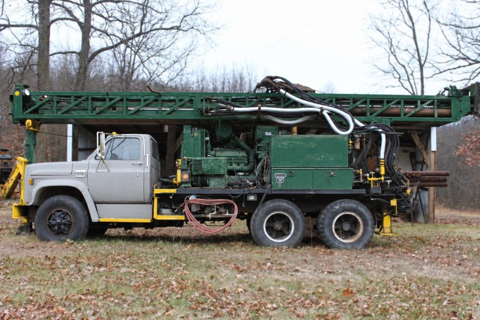 Schramm, T64, 1980s, Truck-Mounted Drilling Rig, 425/250 Air Compressor, GMC Carrier