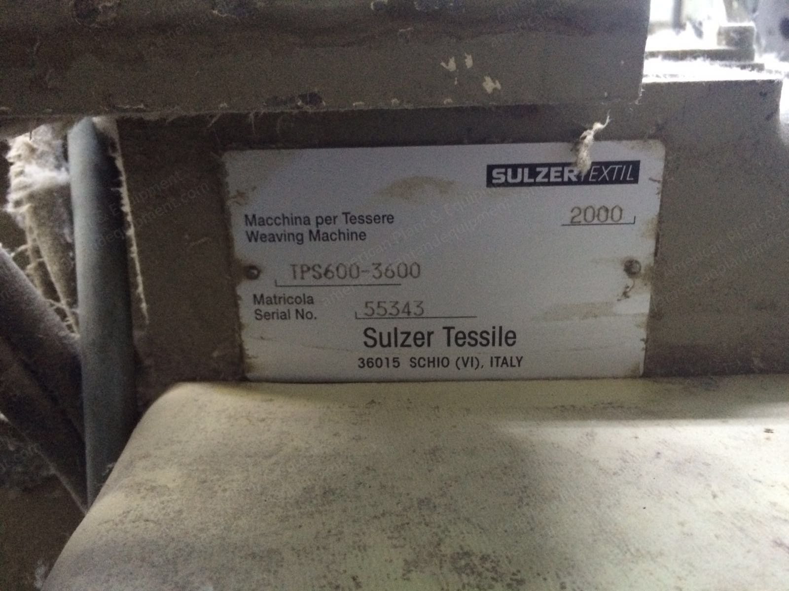 Sulzer, TPS 600, 2000/2002, Terry Towel Loom, Width 3600mm, Staubli Dobby 2668 KSY
