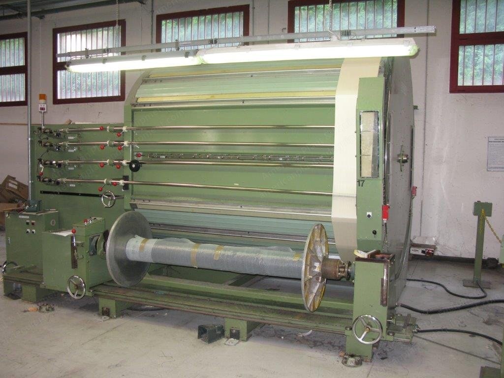 Suzuki, NAS 130, 1996, Sample Warper, 8 Weft Accumulators, with Yamada YS-6 Sizing Machine, 12 Spindles