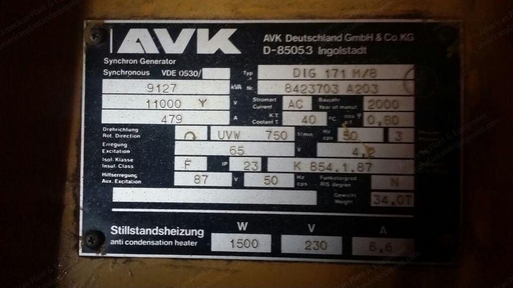 MaK, 16CM32, 2000, 22.5 MW HFO Power Generation Plant, 11000V, 50Hz