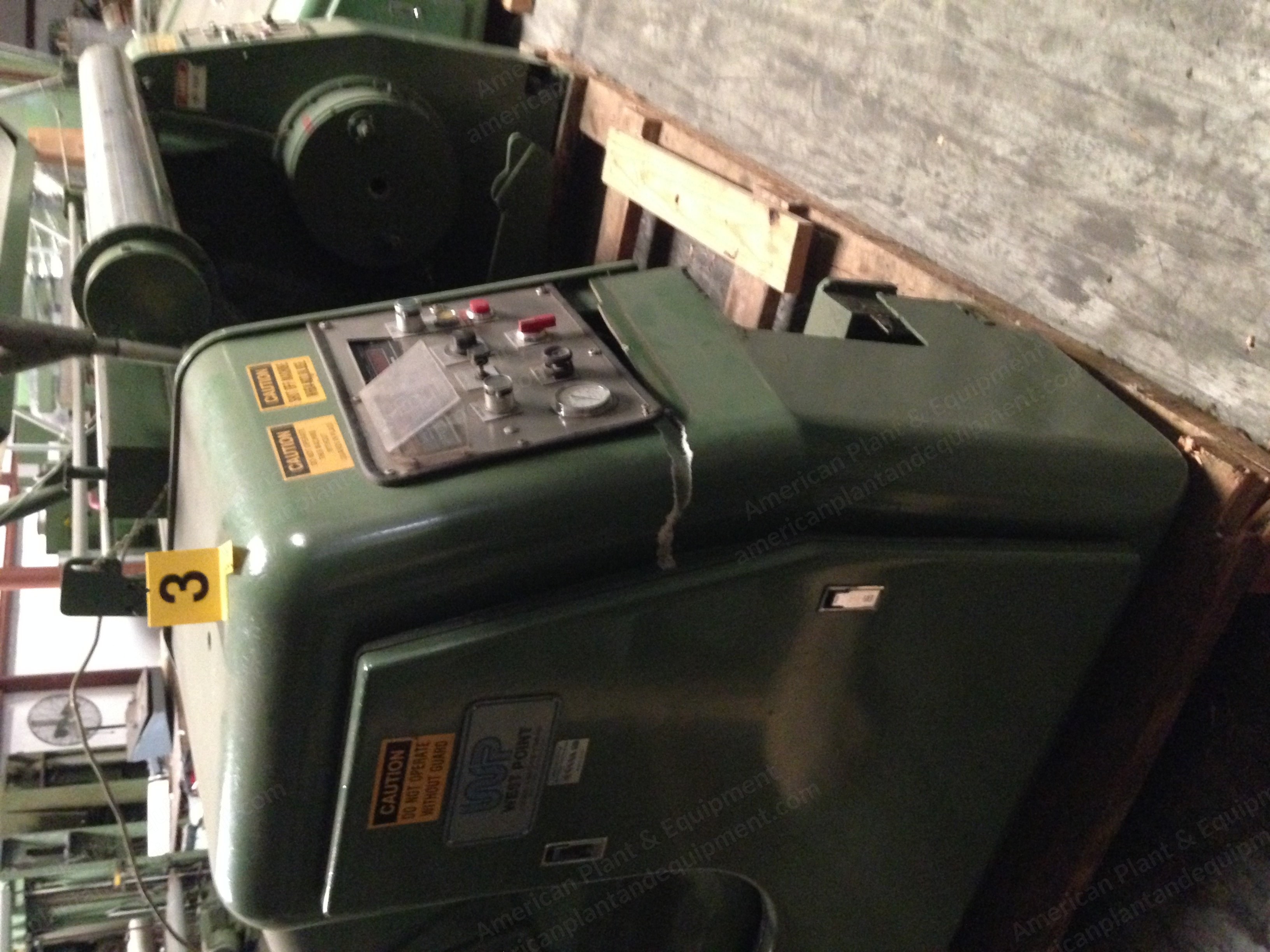 West Point Warper, 54 Inches (1371mm), 58.5 Inch S.S. Roller, Reliance DC Motor, Broken Frame
